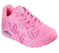 Skechers Tenis para mujer Uno Spread The Love Malla Durabuck Rosa Intenso 38 EU