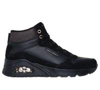 Skechers 177181 BBK Botas con cordones de cuero y sintéticos para mujer en negro, Negro , 40 EU