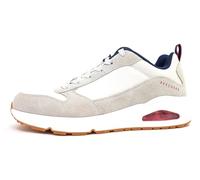 Skechers UNO STACRE, Zapatillas para Hombre, Off-white Leather/Pu/Trim, 42 EU
