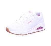 Skechers Uno - Stand On Air, Zapatillas de gimnasia Niñas, White Pu H Pink Trim, 30 EU