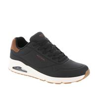 Skechers Uno- Suited On Air, Zapatillas Hombre, Black Durabuck Chestnut Suede Mesh Trim, 41 EU