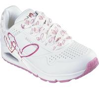 Skechers Uno Twin Hearts, Zapatillas Mujer, Blanco, Rojo, Rosa, 36.5 EU