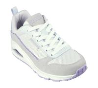 Skechers Uno Two Much Fun Gray Suede/White & Blue Talla EU 37, Gris Suede Blanco Azul, 37 EU