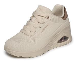 Skechers UNO Wedge Safari Daze - Tenis para Mujer, Color Blanco Roto, Talla 7