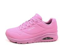 Skechers Uno, Zapatillas Mujer, Pink Durabuck Mesh, 37 EU