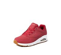 Skechers Uno, Zapatillas Mujer, Red White, 37.5 EU