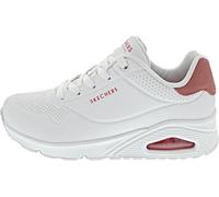 Skechers Uno, Zapatillas Mujer, White Durabuck Coral Suede Trim, 38 EU