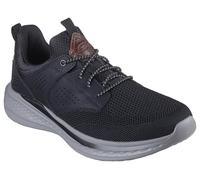 Skechers USA Men's Men's Slade-Breyer 210892 Knitted Mesh Bungee Lace W/Quarter Cage Slip On, Black, 11