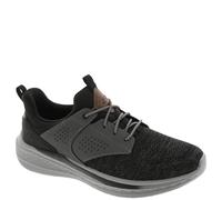 Skechers USA Men's Men's Slade-Breyer 210892 Knitted Mesh Bungee Lace W/Quarter Cage Slip On, Black/Grey, 13