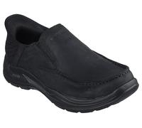 Skechers USA Men's Mocasín Arch Fit Motley-Milo, Negro/Negro, 10 X-Wide