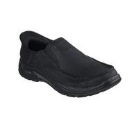 Skechers USA Men's Mocasín Arch Fit Motley-Milo, Negro/Negro, 9 X-Wide