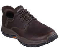 Skechers USA Men's Mocasín respetado Garrett, Rojo/marrón, 12 X-Wide