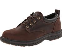 Skechers USA Men's Segment Rilar Oxford,Brown,14 2E US | Casual, ajuste relajado, espuma viscoelástica con infusión de gel, cuero Oxford, cordones