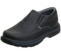 Skechers USA Men's Segment The Search Slip On Loafer,Black Leather,7 M US
