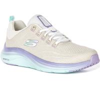Skechers Vapor Espuma Deslizante Vegano Cordones Mujer Zapatillas En Blanco Roto