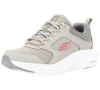 Skechers Vapor Foam Newmatic, Zapatillas Hombre, Malla Duraleather Gris con Ribete Rojo, 39 EU