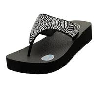 Skechers Vinyasa Paisley Wave - Chanclas para mujer, Negro , 37 EU