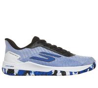 Skechers Viper Court Pro 2.0 en Blanco/Negro/Azul, talla 37.5