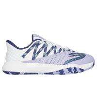 Skechers Viper Court Rally - Tenis para Mujer, Piel Blanca/Malla Morada, Talla 8, Piel Blanca y Malla Morada, 41 EU