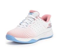 Skechers Viper Court Reload Hands Free Slip-ins, Zapatillas Mujer, Blanco Azul Claro Rosa, 38.5 EU