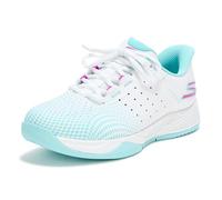 Skechers Viper Court Reload Hands Free Slip-ins, Zapatillas Mujer, Blanco Turquesa Rosa, 38 EU