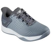 Skechers Viper Court Reload - Tenis sin Cordones para Hombre, Ribete Textil Gris carbón sintético, 39.5 EU