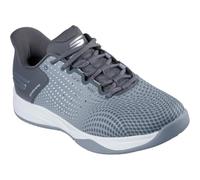 Skechers Viper Court Reload, Zapatillas Hombre, Grey Synthetic/Charcoal/Textile/Trim, 43.5 EU