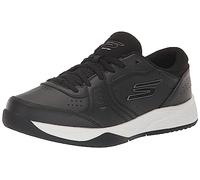 Skechers Viper Court Smash Pickleball, Zapatillas Hombre, Negro y Blanco, 43 EU
