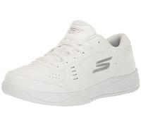 Skechers Viper Court Smash, Zapatillas Mujer, White/Silver Synthetic, 41 EU