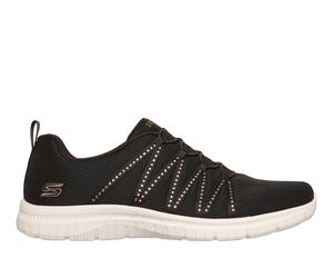 Skechers Virtue - She Sparkles en Negro/Oro Rosa, talla 40, Vegan
