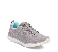 Skechers Virtue, Zapatillas Mujer, Gris Multicolor, 37 EU Ancho