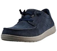 Skechers Volgo Slip on Melson - Mocasines de lona para hombre, Azul/gris, 44 EU