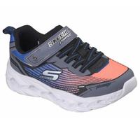 Skechers Tenis Vortex 3.0 para niño, Negro Azul/Naranja, 4 Big Kid