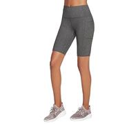 Skechers Walk Go Flex-Pantalón Corto de Ciclismo de Cintura Alta de 10 Pulgadas con Bolsillos, Gris, XX-Large para Mujer