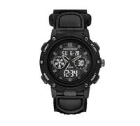 Skechers Warner SR1200 - Reloj analógico digital de nailon negro