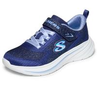 Skechers Wave 92 - Zapatillas Deportivas para niña, Tela Azul Marino/Ribete Azul Claro, Talla 1 UK Niño
