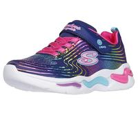 Skechers Wavy Beams, Zapatos deportivos Niñas, Navy Textile/Multi Trim, 34 EU