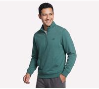Skechers Weekend Easy 1/4 Zip en Piedra/Oliva, talla Media