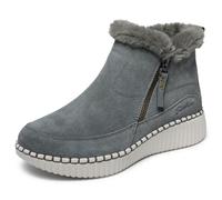Skechers Wilshire Blvd-Fresh Zip, Botas Cortas al Tobillo Mujer, Oliva, 41 EU
