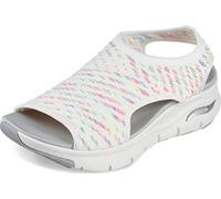 Skechers Women's, Arch Fit - Catchy Wave Sandal White Multi 10 M