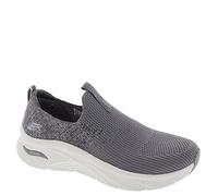 Skechers Women's Arch Fit D'Lux-Key Journey Grey Knit/White Trim 9.5 M