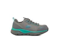 Skechers Arch Fit Sr Ebinal, Botas de Seguridad y contra Incendios Mujer, Grey/Aqua Textile/Synthetic, 40 EU