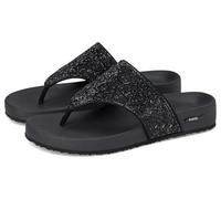 Skechers Women's Arch FIT Vinyasa-Glam Time Flip-Flop, Black/Black, 11