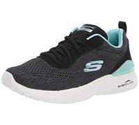 Skechers womens Athleisure Sneaker, Black Turquiose, 6.5 US