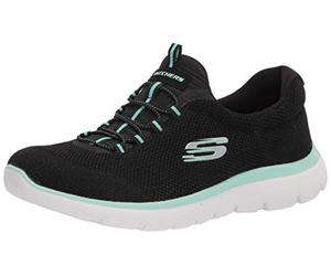 Skechers Women's Athleisure Sneaker, Black/Turquiose,7 M US
