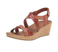 Skechers Women's Beverlee-Delicate Glow Wedge Sandal, Luggage, 9 Wide