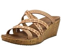 Skechers Women's Beverlee-Tiger Posse Wedge Sandal Natural 9 Wide
