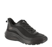 Skechers Women's Bobs Squad Waves-Still Wading Sneaker, Black/Black, 10