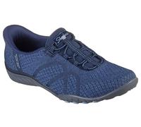 Skechers Women's Breathe-Easy Knitty Waves Sneaker, Navy, 38 EU