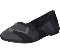 Skechers Women's Cleo-Sherlock-Engineered Knit Loafer Skimmer Ballet Flat, Black, 9.5 M US